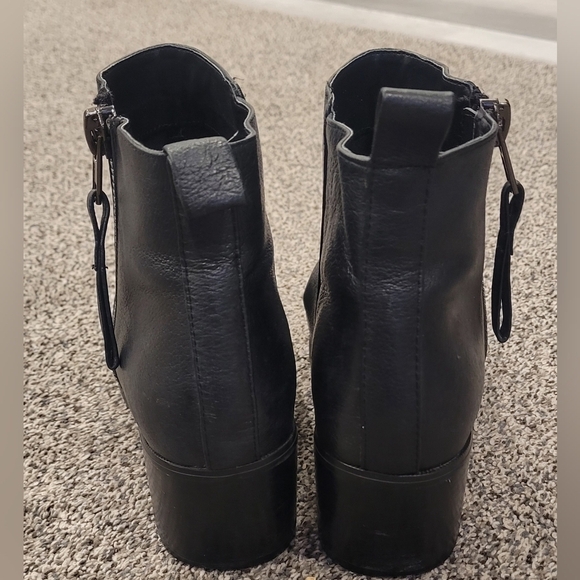 Steve Madden Peele Ankle Boots Womens Size 8.5 Black Leather Casual Zip - Picture 6 of 12
